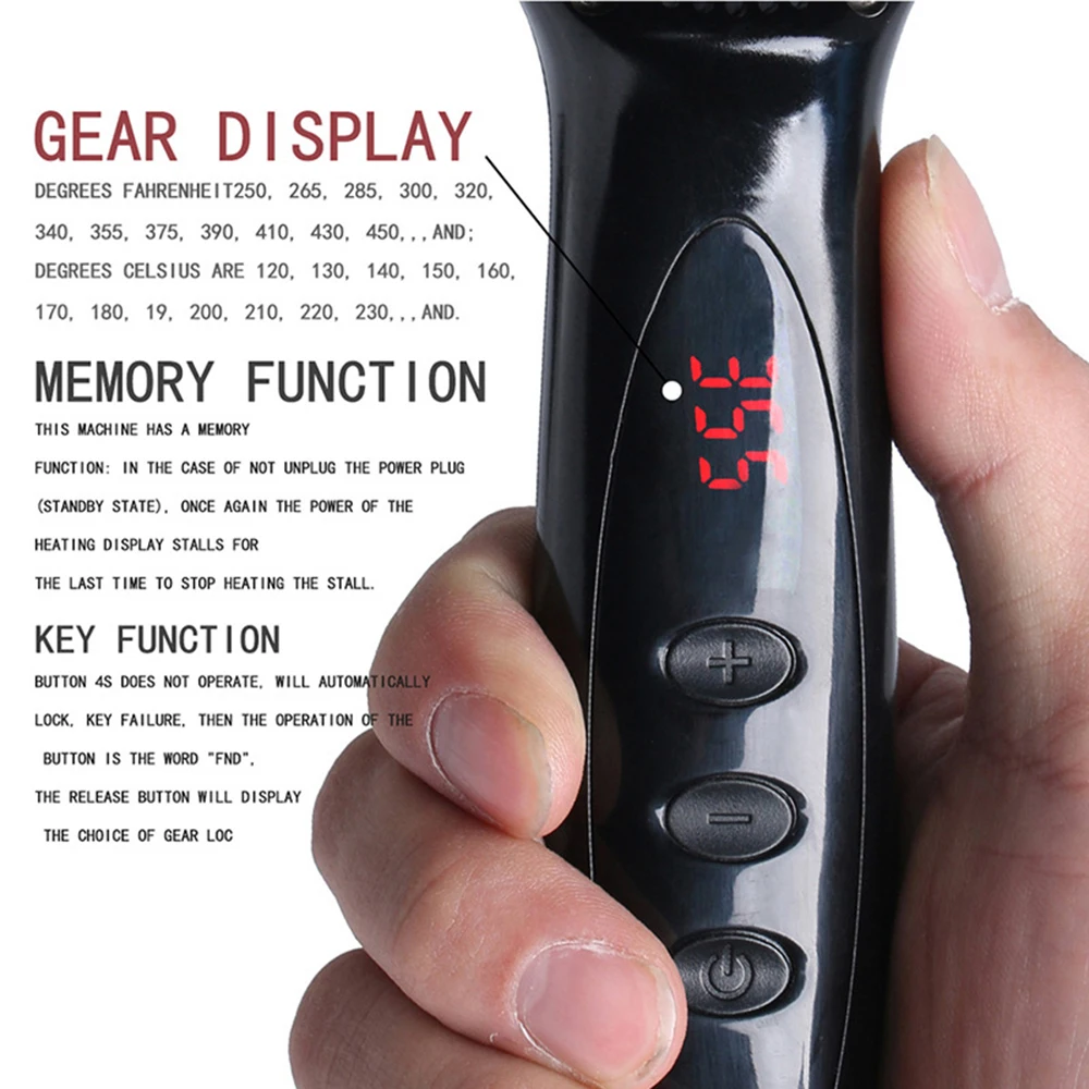 Hair Straightener Brush Ceramic Heating Ionic Straightening with Anti-Scald Auto Temperature Lock and Auto-Off Function