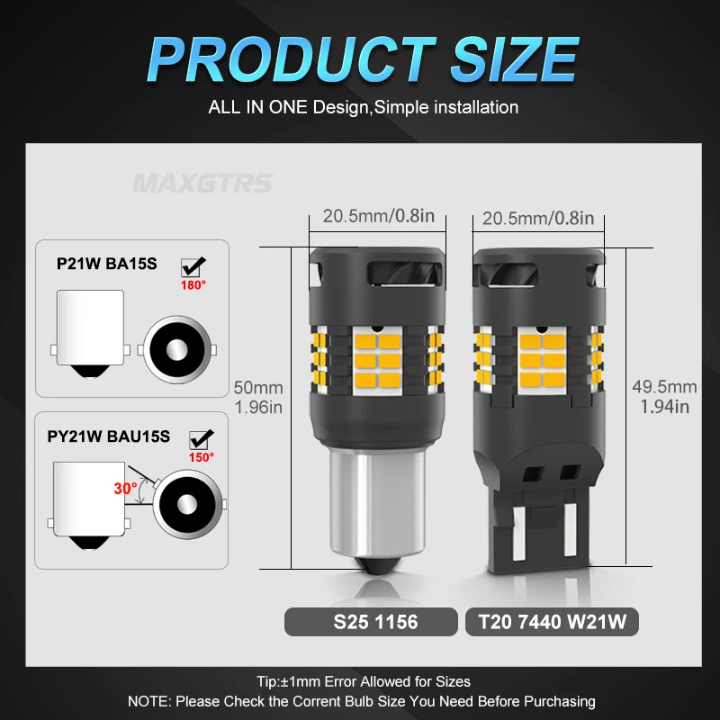 2x PY21W LED Blulb Canbus P21W LED BAU15S BA15S 1156 7440 T20 LED   ÷    õ ڵ   ȣڻ