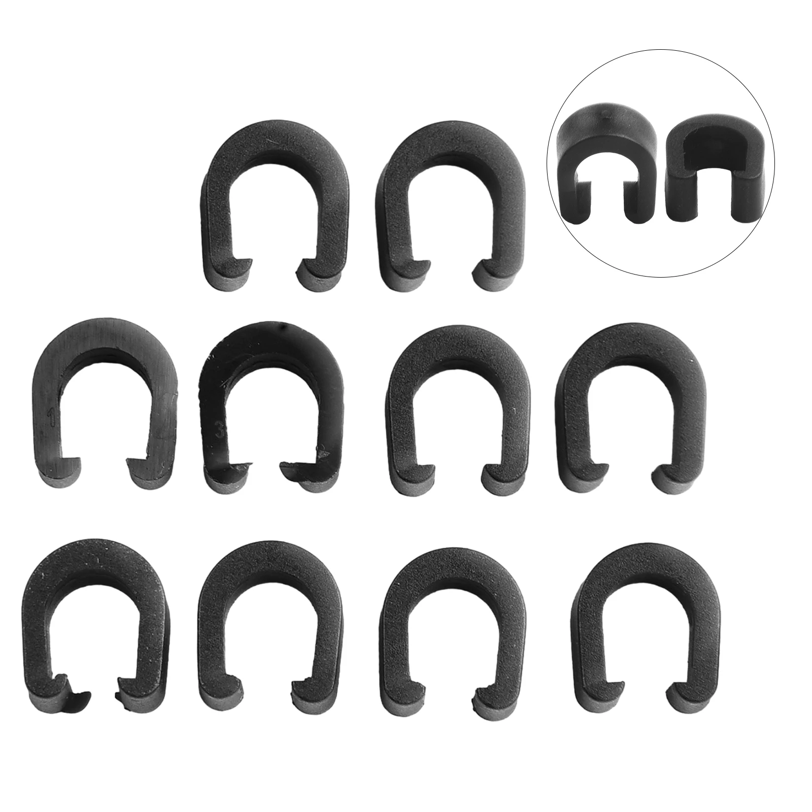

10pcs Bicycle Shift Brake Cable C-Clips Buckle Brake Gear Cable Housing Hose Tube Line Clip Bike Accessories Parts