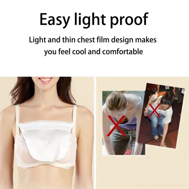 Women Lingerie Bra Women's Anti-slip Buckle Underwear Thin Style Traceless One-piece Lace Wipe Invisible Bras Cover Chest V-neck Inside Chest Piece
