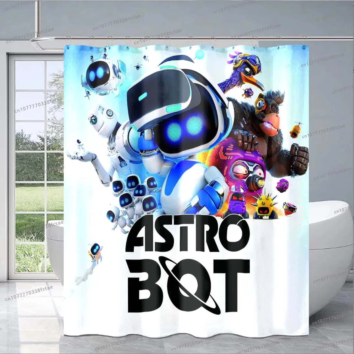 Cartoon Astro Bot Tenda Da Doccia Gioco Carino Tenda Da Doccia Cartone Animato Per Adulti E Bambini Decorazione Del Bagno Regalo Di Compleanno