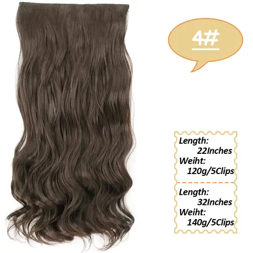 NICESY Synthetic Long Wavy 5 Clips Hair Extensions 22Inch/32Inch Clip On Hair Extensions High Tempreture Fake For Women - Image 8