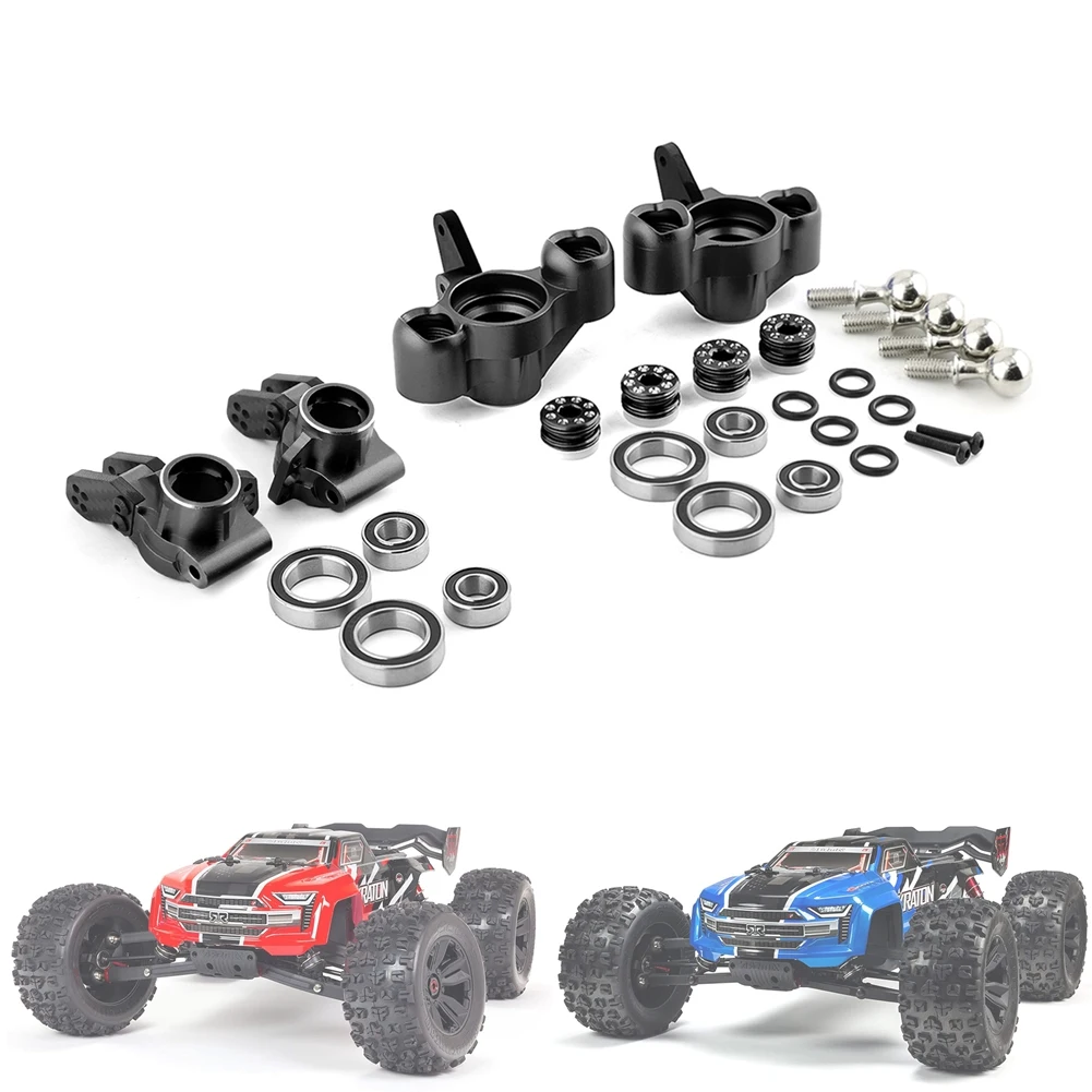 1/8 Arrma KRATON 아웃캐스트 BLX 6S V5 RC카 업그레이드 부품 액세서리, 2개의 자스민용 메탈 프론트 스티어링 너클 리어 허브 캐리어