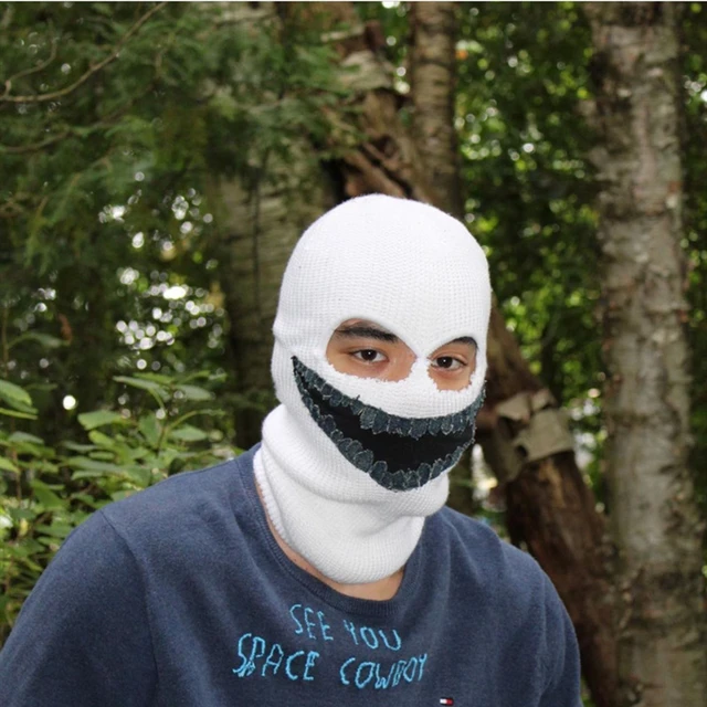 Men Balaclava Mask Hat Winter Warm Windproof Knit Beanies Bonnet