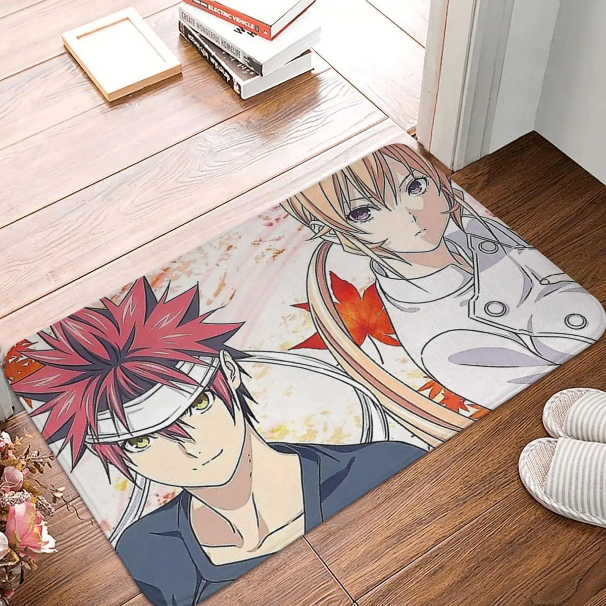 Food Wars Shokugeki No Soma Tappetino Antiscivolo Soma E Nakiri Erina Tappetino Da Bagno Tappetino Da Camera Da Letto Tappeto Di Benvenuto Flanella Ar