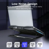 Under 17inch Laptop Cooling Pad with 6 Fans,6 Height Adjustable Stand,Laptop Cooler With Mobile Phone holder - Image 6