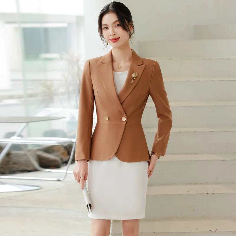 AIyssa Professional womens new spring and summer long-sleeved suits, fashionable and elegant, showing confidence