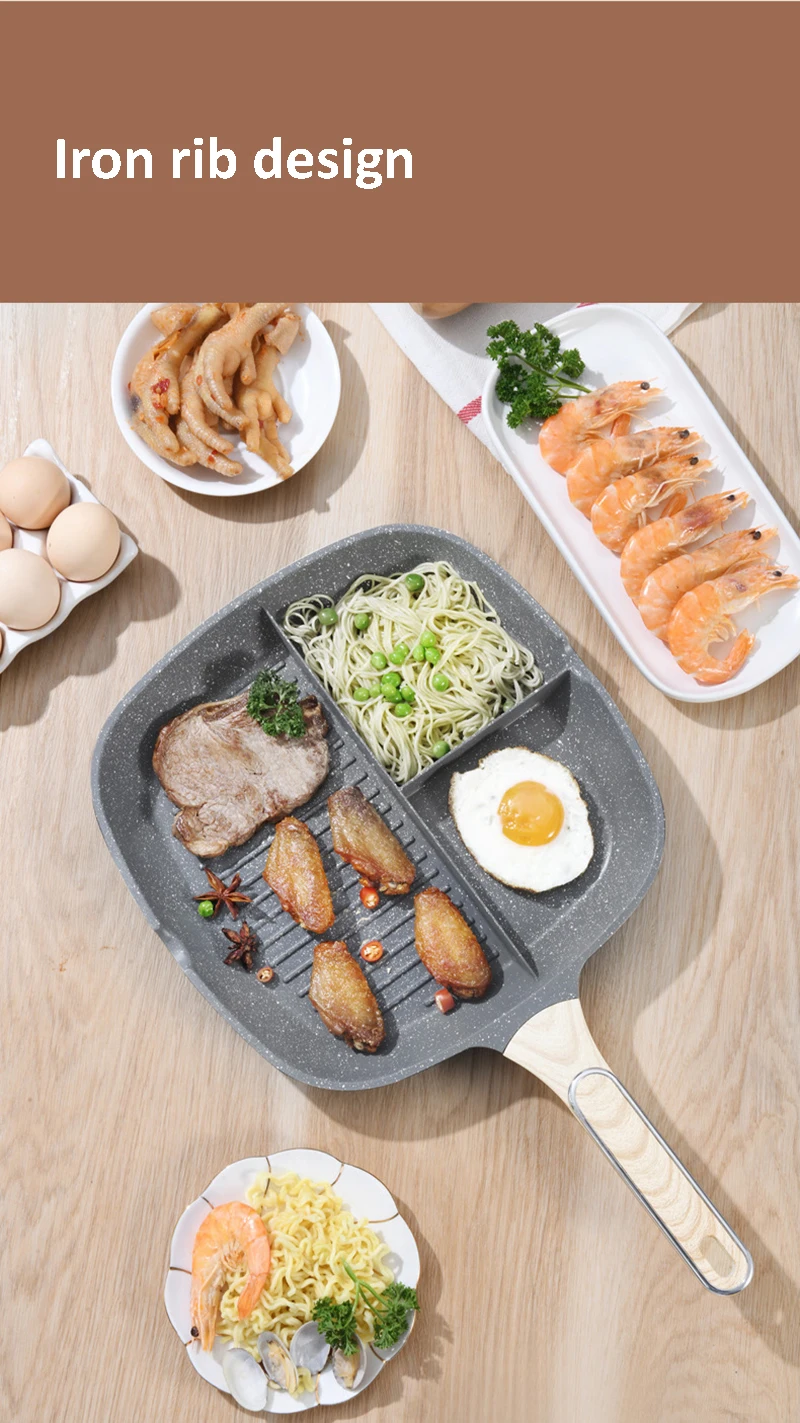 3 In 1 Frying Pan Crepe Maker Thickened Omelet Pan Non Stick 30Cm