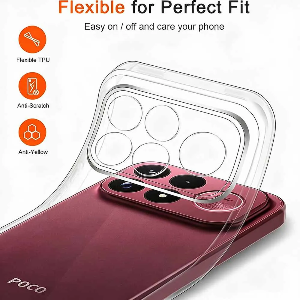 Ultra-Thin Shockproof Crystal Clear Silicone Phone Case