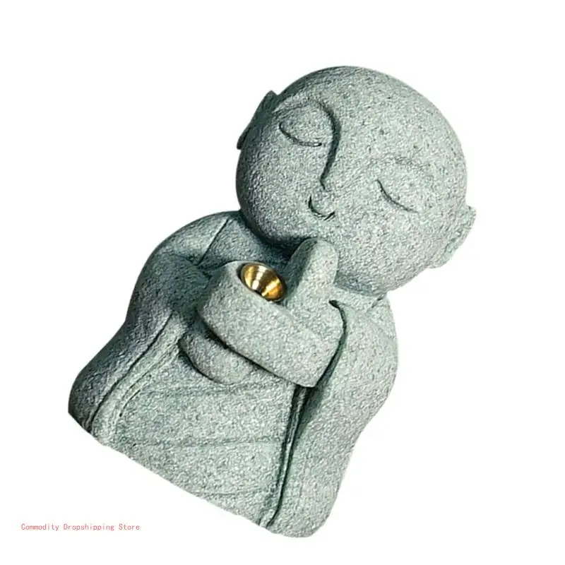 Jizo-Monk Landscape Hideouts Statue, Plastic Aquariums, Art Crafts, Landscaping Ornaments