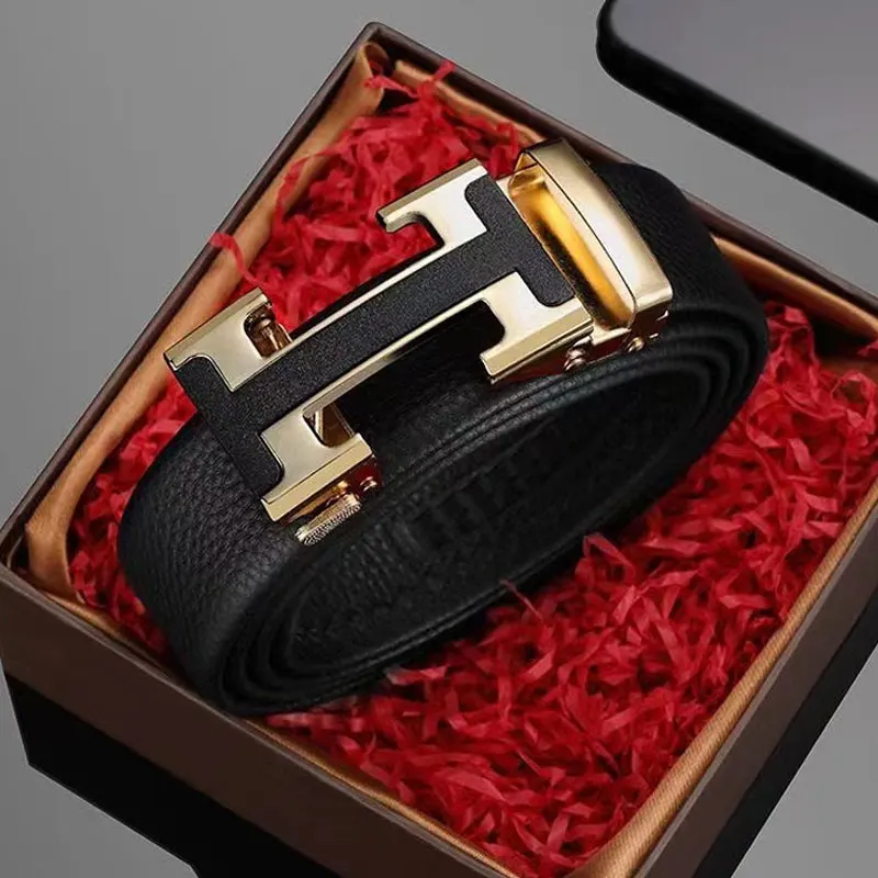Men's belt new automatic buckle men's belt fashion casual high-grade sense all business belt gentleman