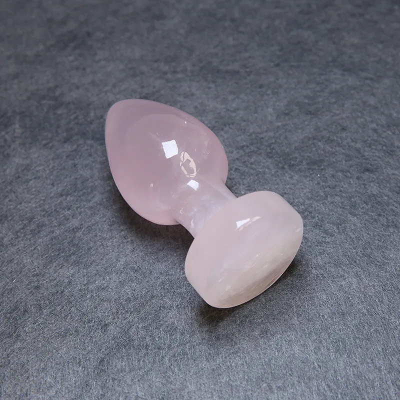 Natural Rose Quartz Crystal Massage Penis Wand Gemstone Yoni for Women Health Smooth Polished 2