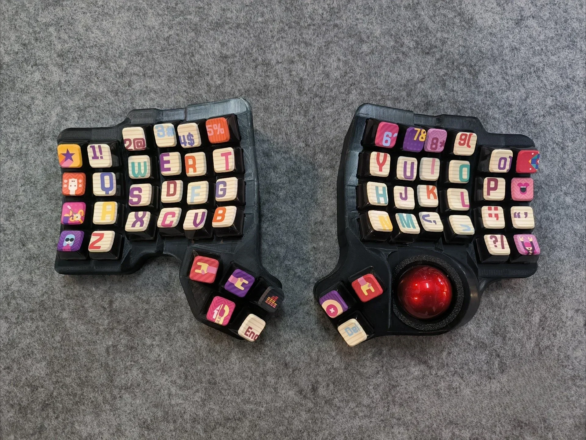 Charybdis Curved Split Keyboard Kit 4x6 Trackball Custom Bluetooth