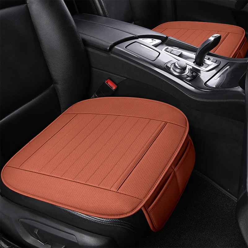 Perforated Leather Car Seat Cushion Breathable and Non-slip Car Seat Cover Suitable for All Seasons