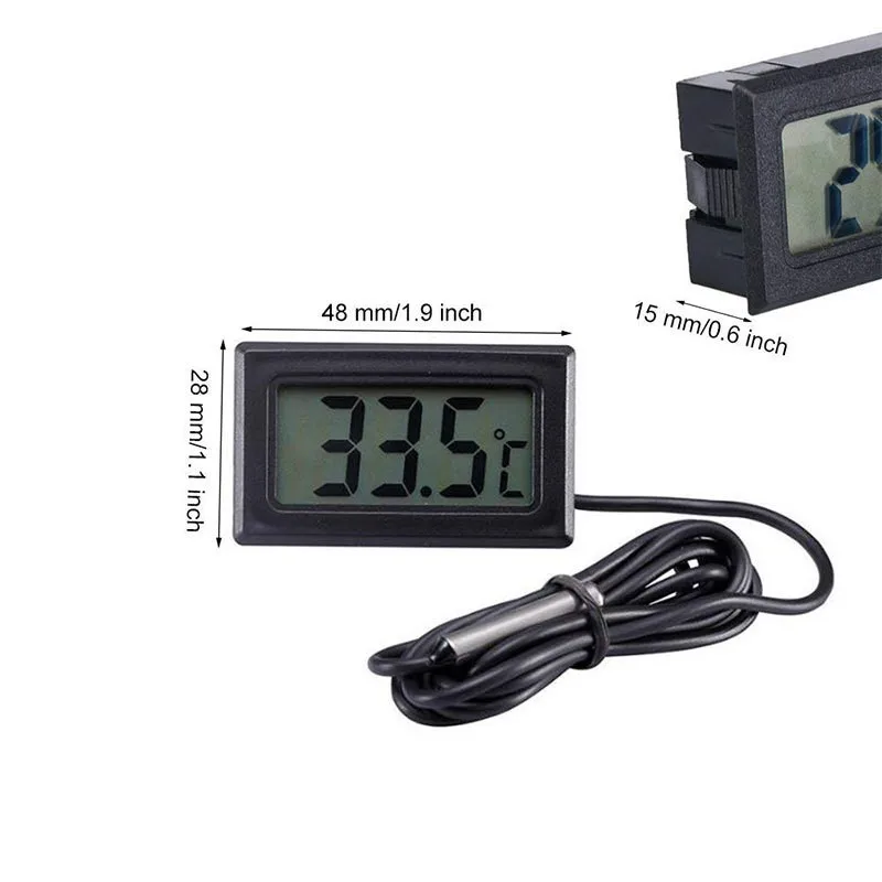 LCD Digital Thermometer Mini Hygrometer Auto Haustier Innen Sensor