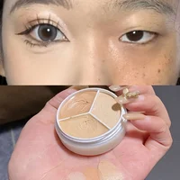 3 Colors Concealer Palette Eyeshadow Base Palette Matte Contour Concealer With Brush Covering For Dark Circles Concealer Cream 2