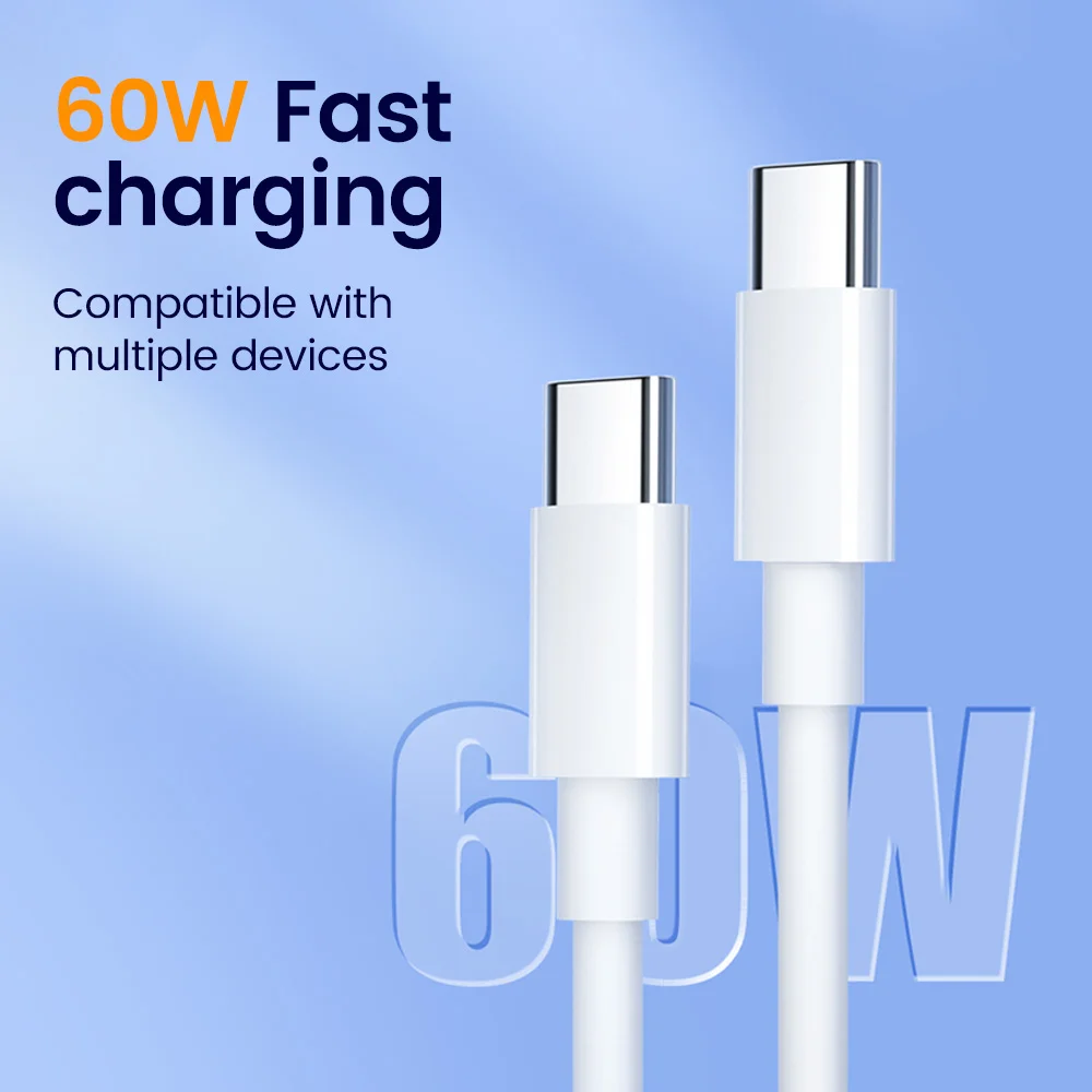 รูปสินค้า สายชาร์จ USB-C เร็วแรง 0.28 เมตร ชาร์จ PD60W ได้ทุกแบรนด์