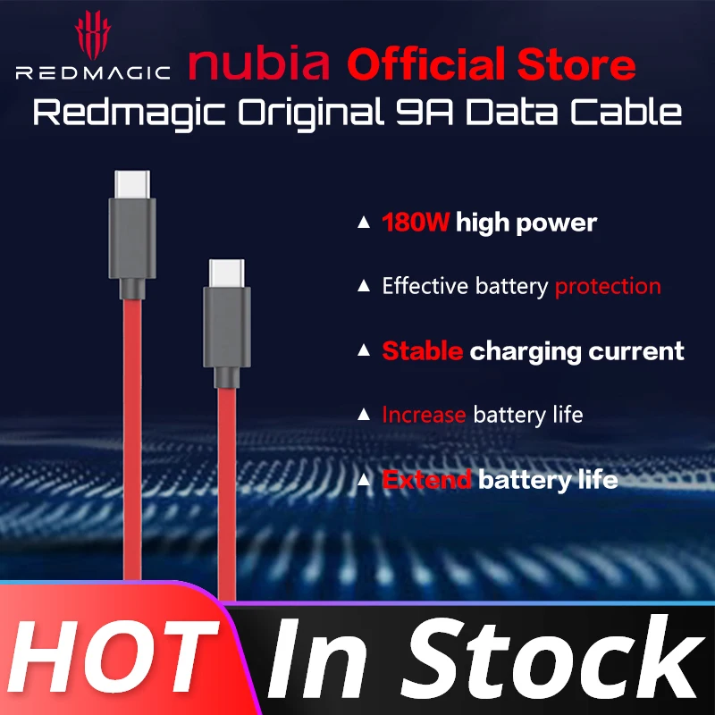 

Оригинальный Дата-кабель Nubia Type-C на Type-C 9A PA1008 длина 1 м для redmagic 8 Pro