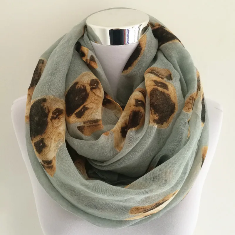New Ladies Viscose Cotton Hedgehog Print infinity scarf for women Variety of animal prints circle scarves Fashion ring scarfs 5