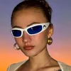 2022 New Moon Rectangular Sunglasses for Women Man Vintage Outdoor Cycling Sports Hip Hop Punk Sun Glasses UV400 Trend Female 3