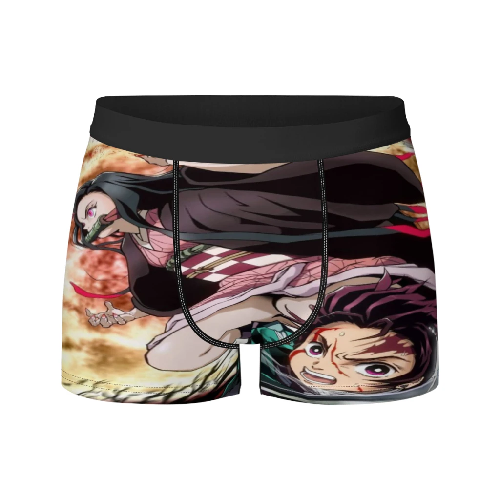 thumbnail image 1 of Calzoncillos tipo bóxer con estampado de Anime Demon Slayer para hombre, ropa interior transpirable para hombre, 1 of 5