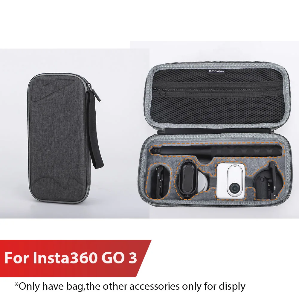 Taşınabilir saklama çantası Insta360 GO3 Darbeye Dayanıklı Anti-Scratch Koruma Kutusu Kolu Taşıma Çantası Eylem Kamera Aksesuarları