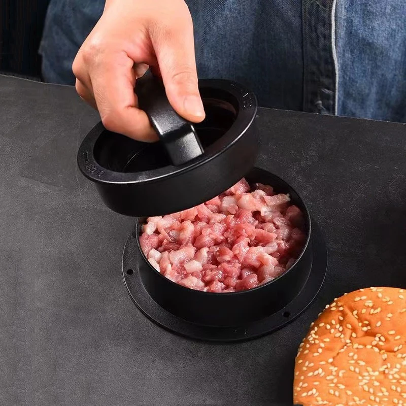 3 In 1 Round Shape Non-Stick Stuffed Hamburger Mold Beef Veggie Hamburger Meat Press Making Meat Presses