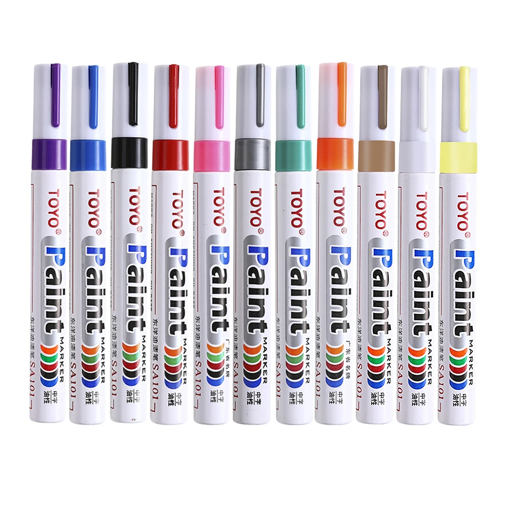 11 Color Marker Waterproof Lasting White Markers Tire Tread Rubber