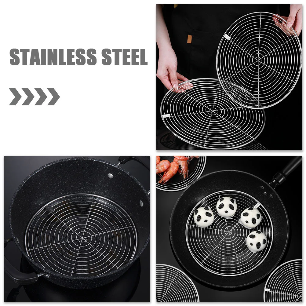 

Steam Rack Steaming Plate Cooker Canning Pot Trays Heat-resistant Cooling Kitchen Accessory Food Steamer Stainless Steel Grill