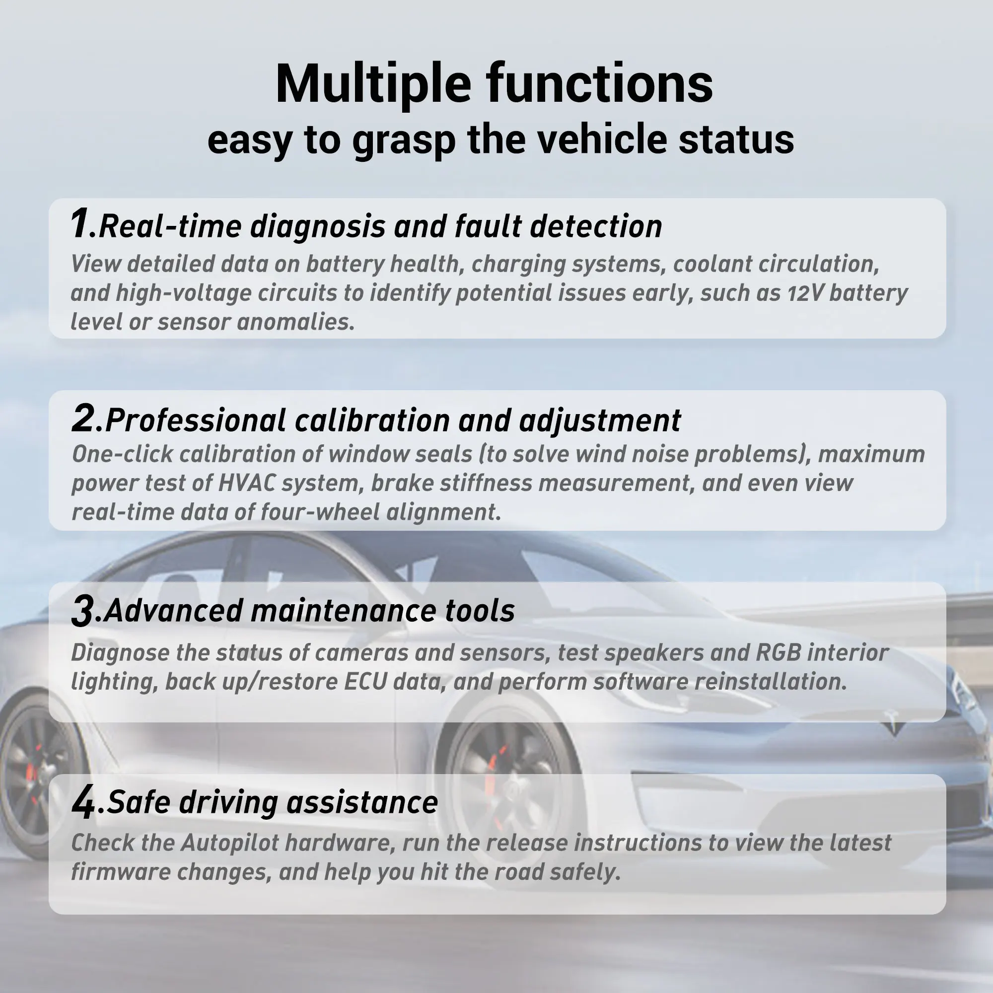 For Maintenance Activator 2019+ Model 3/Y V12, USB & CAN Plug-and-Play, Support