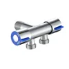 Double Handle Sta===l Cold Water Faucet ===throom Tap Va==e Angle Valve Si======nlet Double Outlet Double Control Valve 2