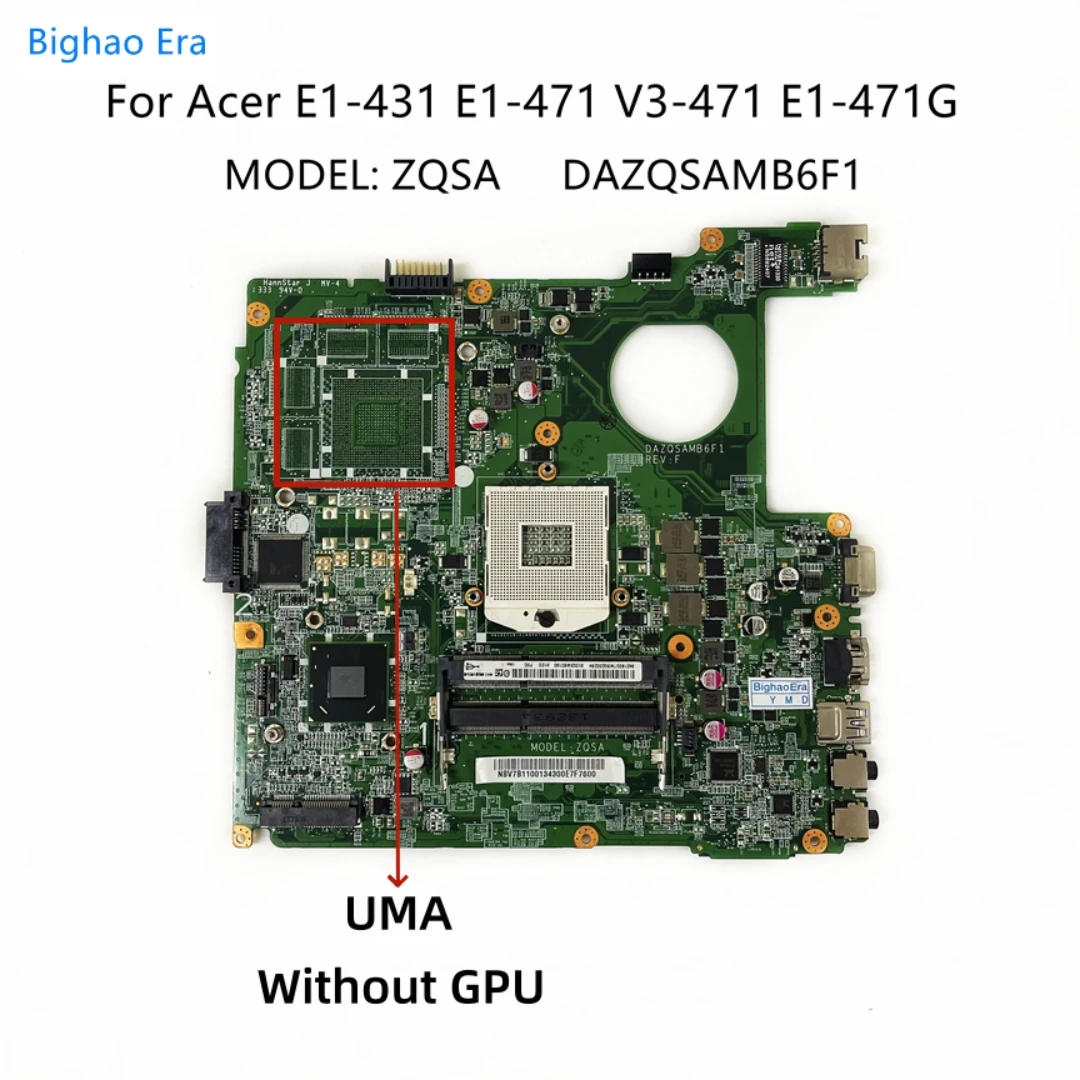 Placa-mãe do Portátil para Acer Aspire E1431 E1-471 V3-471 E1-471g Hm77 Chipconjunto Gt630m1gb Dazqsamb6f1 Dazqsamb6e1 Nbv7b11001 - Imagem 4