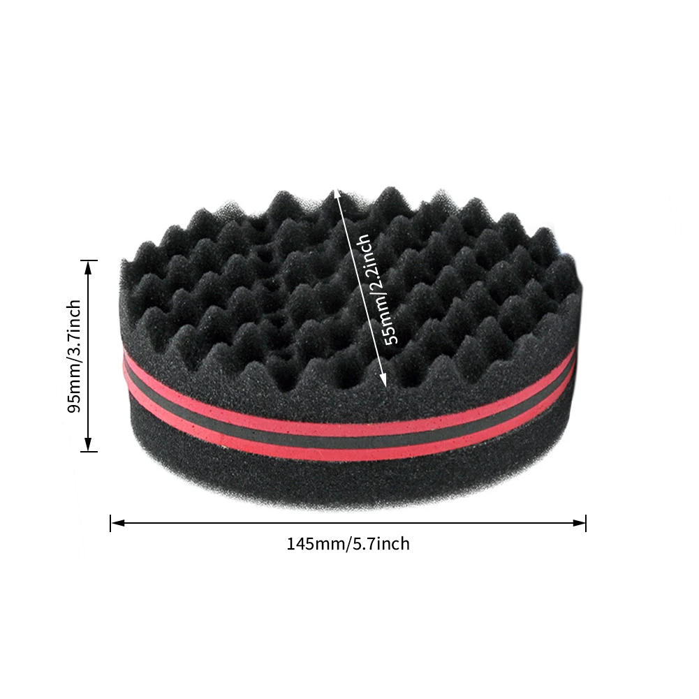Oval Double Sides Hair Brush Sponge Brush For Natural Afro Coil Wave Dread Sponge Brushes Hair Braids Braiding Hair 4