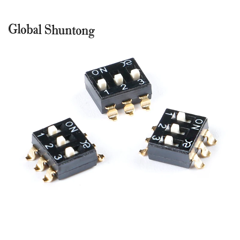 

10Pcs DSIC03LSGET 2.54mm Pitch 3-digit High Push Chip Dip Switch/dip Code Switch Diy Electronics