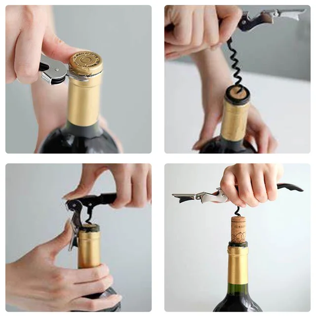 Juego De Regalo De Sacacorchos Para Vino, Abridor De Botellas, Para