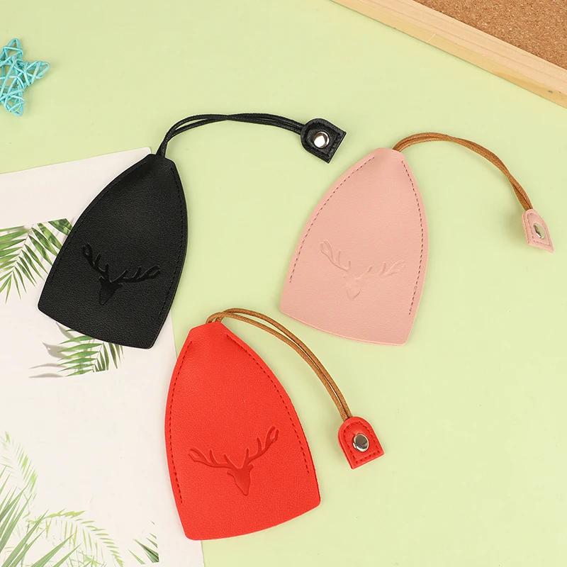 Christmas Elk Key Box Cute Pull Out Key Wallets PU Leather Case Pull Type Pocket Holder For Keys Leather Keychain 1Pc key case
