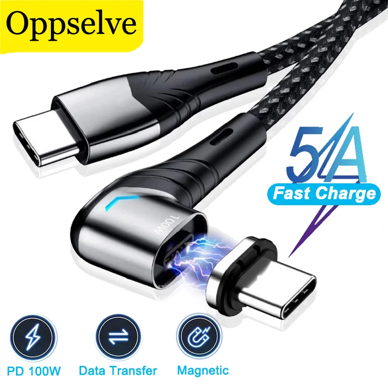 5A USB C PD 100W Cable Nylon Braid Quick Charge USBC To Type C