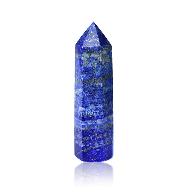 1Pc Natural Lapis Lazuli Hexagon Crystal Point Ásványi Dísz -Energia Gyógyító Pálca Energia Kő Otthoni Dekoráció Diy Ajándék - Image 4