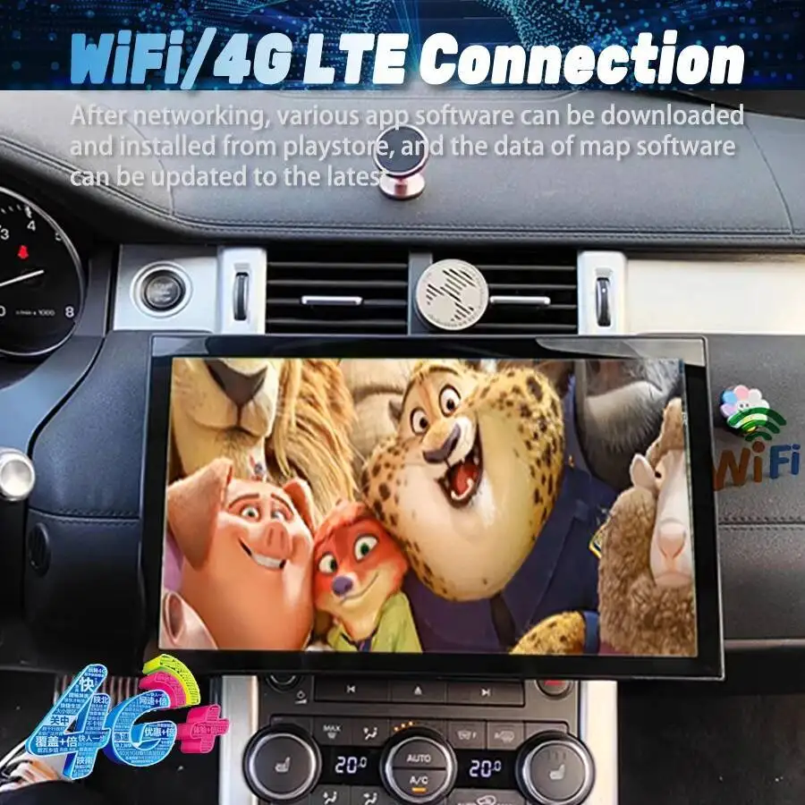 Pantalla de 13,3 pulgadas para coche, Radio Android, navegación GPS estéreo para Land Rover Range Rover Evoque 2013-2017, reproductor Multimedia CarPlay HU 4