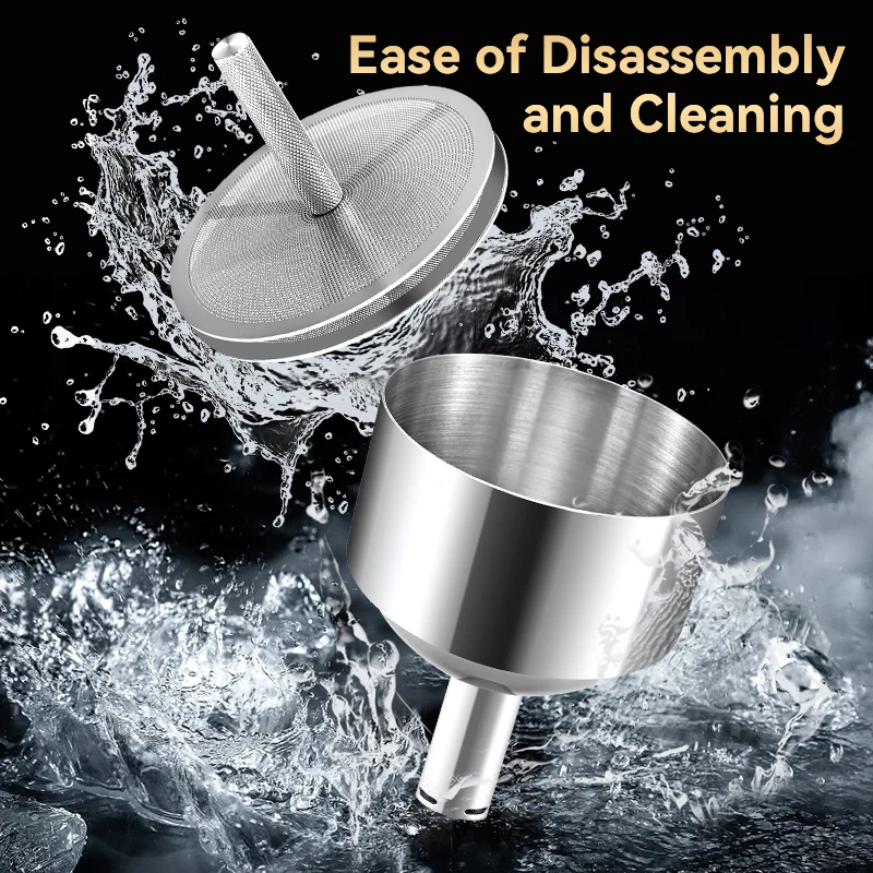 Wine aerator decanter pourer whiskey decanter set 304 stainless steel funnel Double old wine filter stainless steel magic decanter dispenser aerator funnel with Sediment Strainer