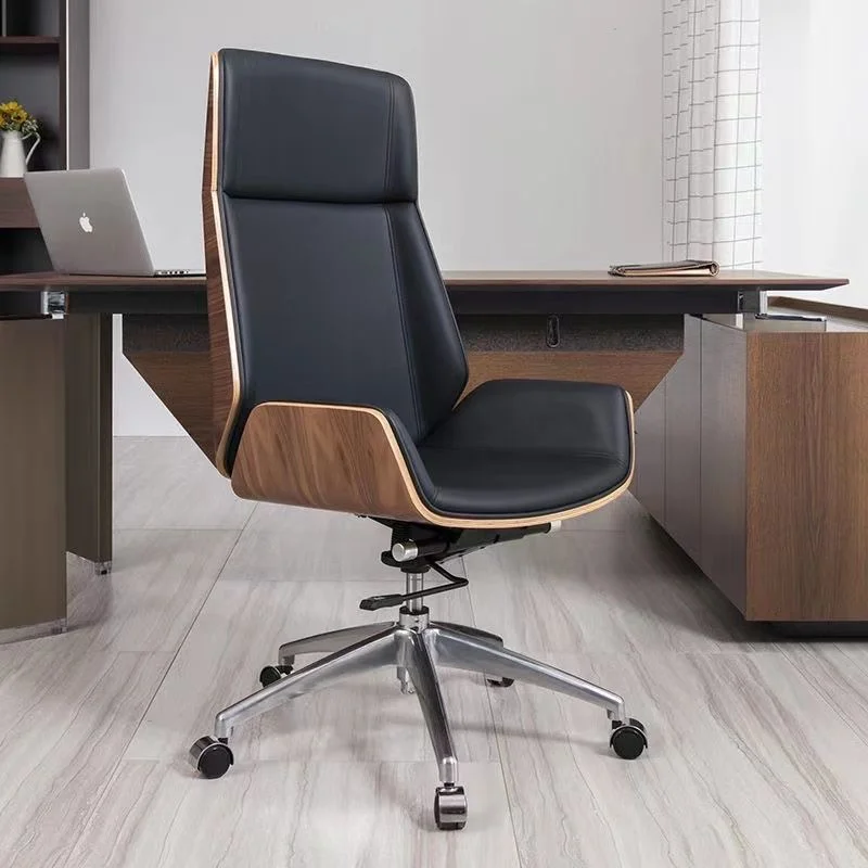 High-Back Bentwood Swivel Office Computer Chair Micro Fiber Leather Office Furniture Home Conference Task Leather Armchair WRXYH кабель dorten micro usb to usb cable leather series 1 м dark gray