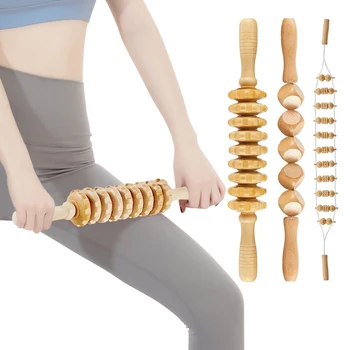 Manual Wood Massage Tools Anti Cellulite Massage Roller Lymphatic Drainage Leg Back Pain Relief Body Health Massage Stick