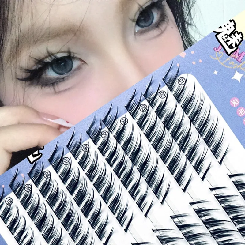 

Natural Fluffy Single Cluster Eyelash Extension Segmented Mink Fox Eye Effect makeup Lashes Individual False Eyelashes Makeup