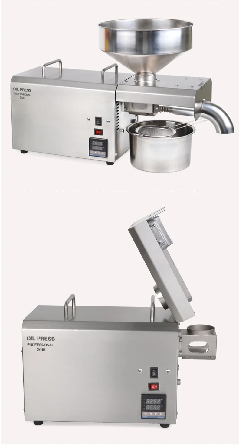 DIVEDEER 1500 W Kaltpress-Ölmaschine für Zuhause und Unternehmen, Extrakt Erdnuss-Sonnenblumen-Sojabohnen mit Edelstahl-Quetscher – Detail 27