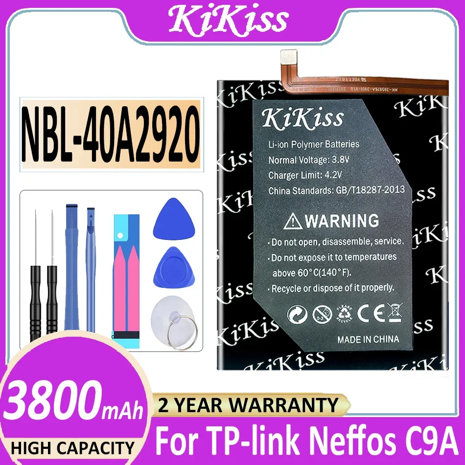 

KiKiss Battery NBL-40A2920 3800mAh for TP-link Neffos C9A TP706A TP706C Bateria