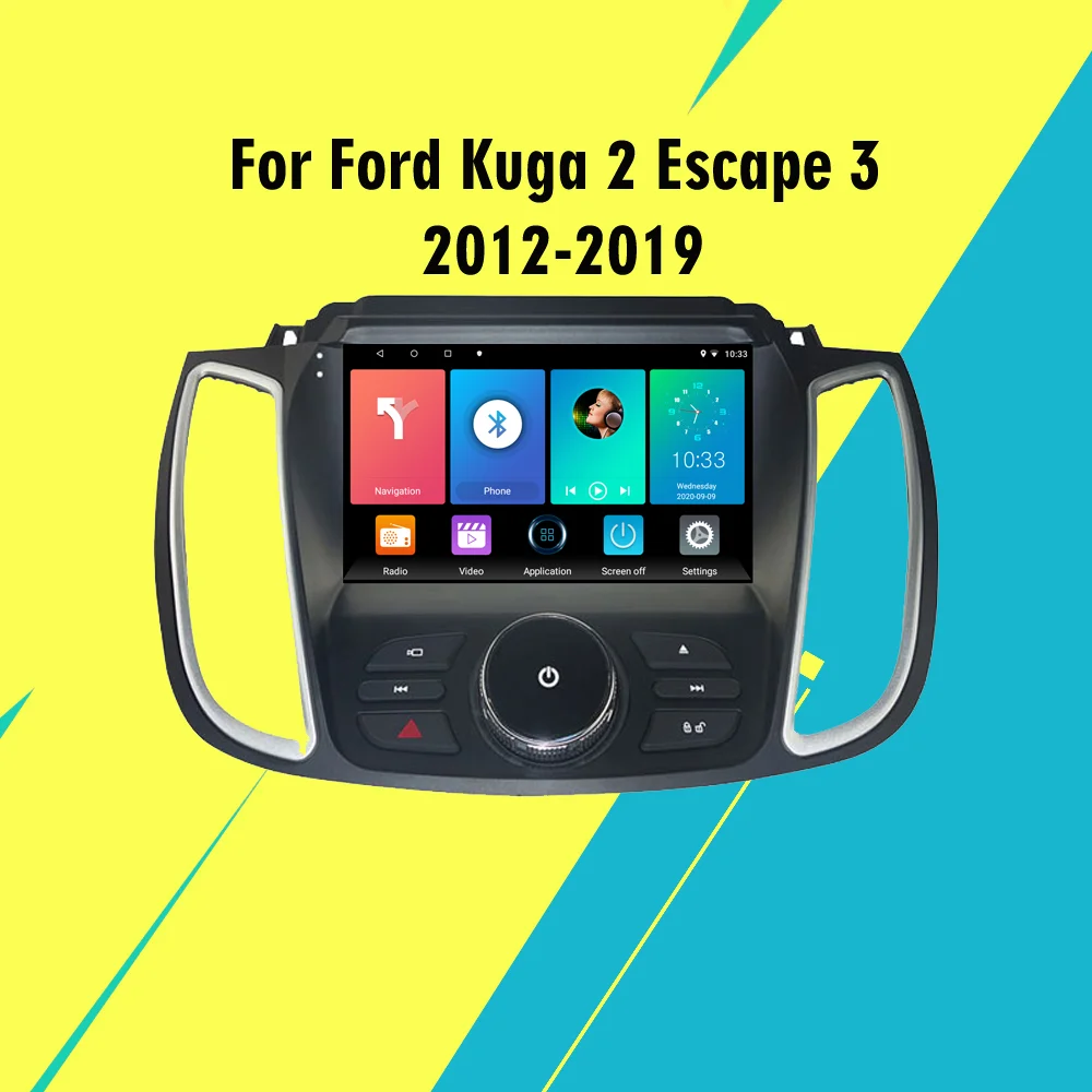 9 Inch 2 Din Car Multimedia Player Android Wifi GPS Navigation For Ford Kuga 2 Escape 3 2012