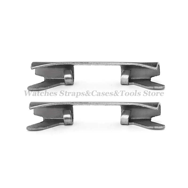 Curved End Link Stainless Steel Strap Adapter - Universal Watch Accessories (2pcs)