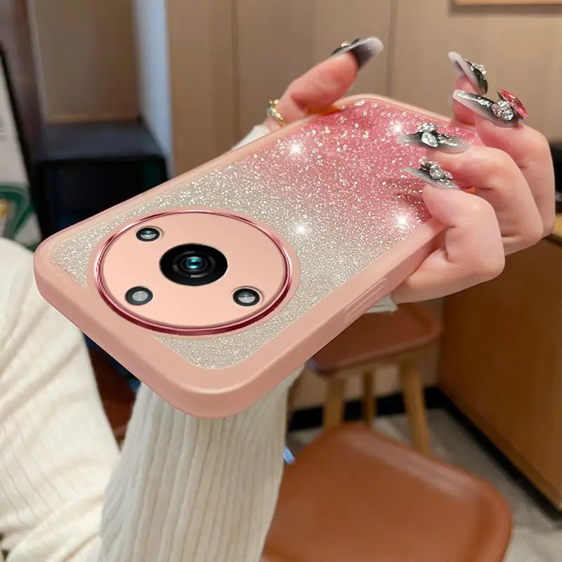 

Luxury Shockproof Case For Oppo Realme 11 Pro Plus Glitter Clear camera Lens Protection Silicone Soft Cover For Realme 11 Pro