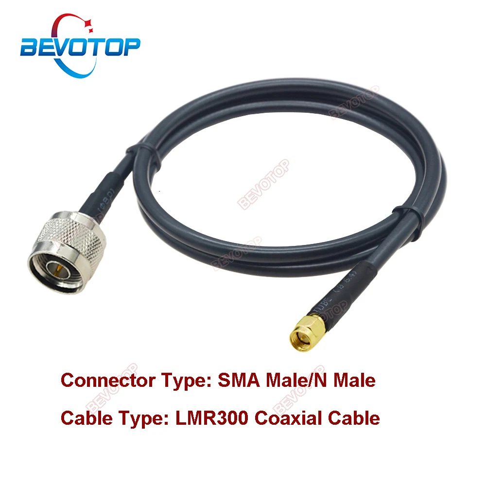 1Pcs Sma Male To N Male Connector Lmr300 50-5 Coaxial Cable Rf Adapter Cable 50 Ohm Low Loss 1M 5M 10M 20M 30M Bevotop 1Pcs Sma Male To N Male Connector Lmr300 50-5 Coaxial Cable Rf Adapter Cable 50 Ohm Low Loss 1M 5M 10M 20M 30M Bevotop