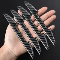 4/8pcs Car Door Protective Sticker Strip Carbon Fiber Look Anti-Collision  Protector Car Door Edg Scratch-resistant Stickers 2